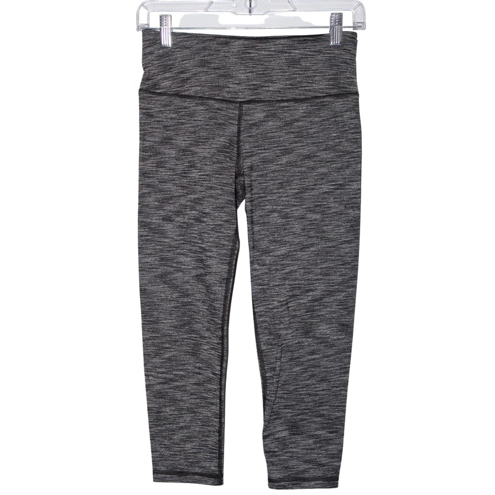 Womens Victoria's Secret Knockout Capri Gray Black Cropped Leggings Pants Size S